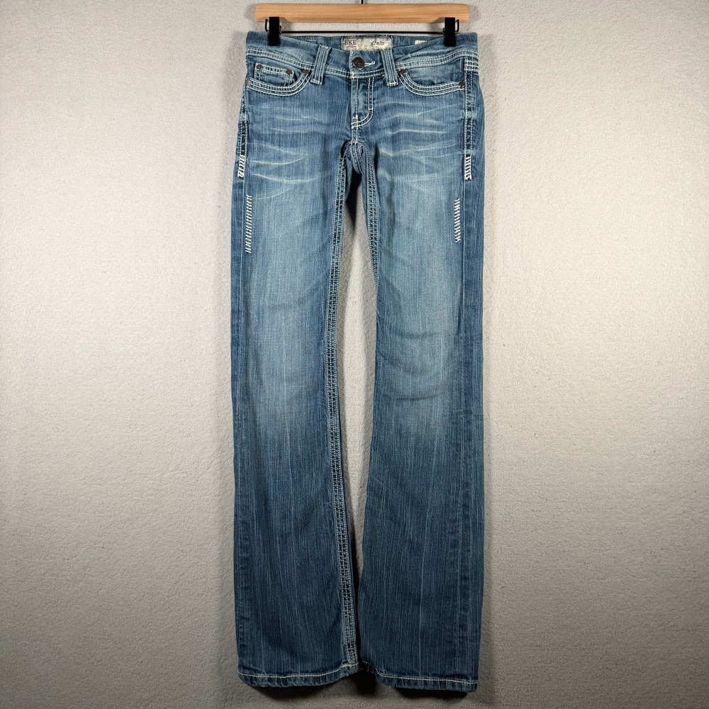 BKE Stella Low Rise Bootcut Jeans Medium Wash Blue 26L BPL1102 Trendy